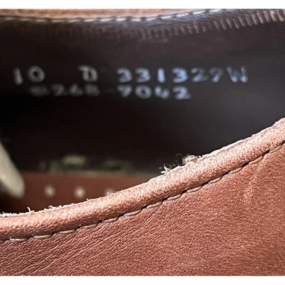Sebago Handcrafted Oxford Dress Shoes Brown Leather Men's 10D Boat Waterproof
